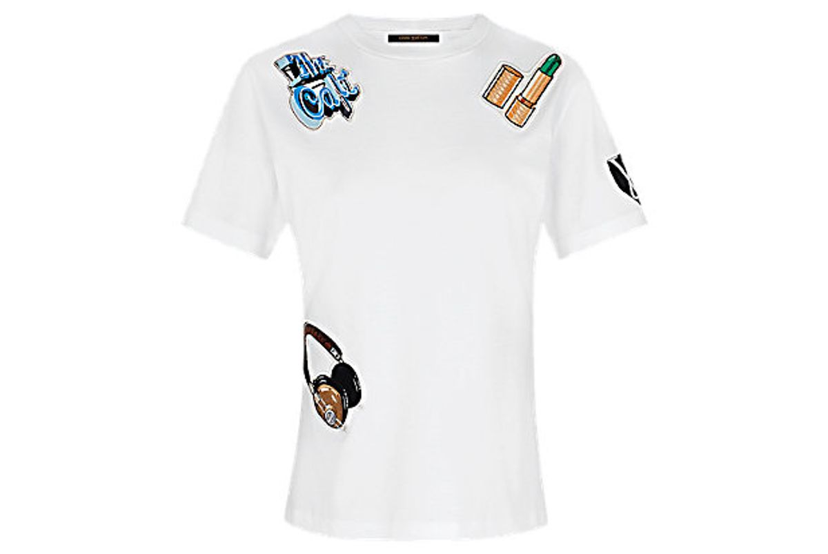 Jersey T-shirt with Embroidered Patches