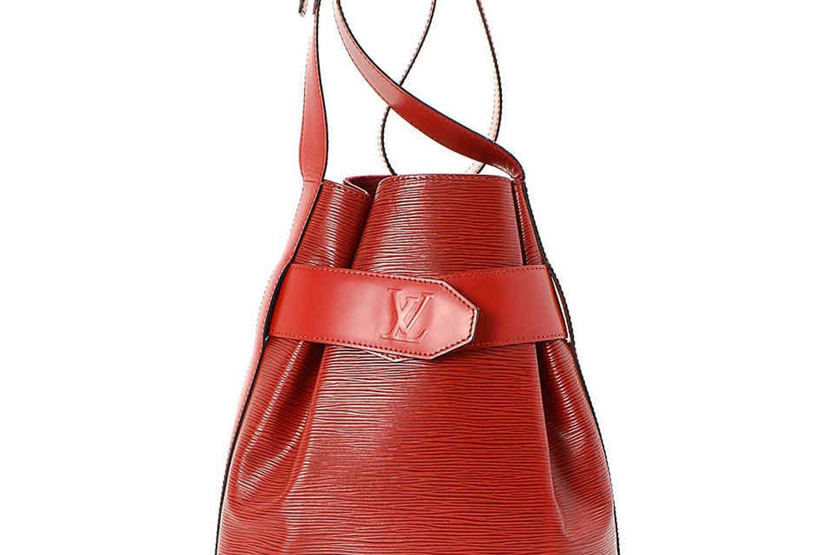 louis vuitton sac d’epaule pm leather bucket bag