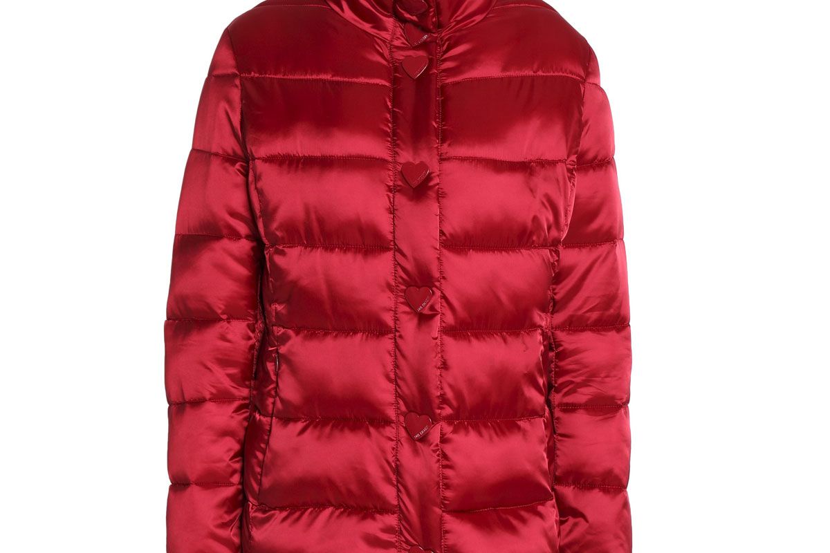 love moschino quilted shell down coat