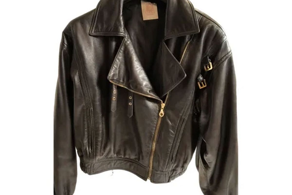 lowe leather biker jakcet
