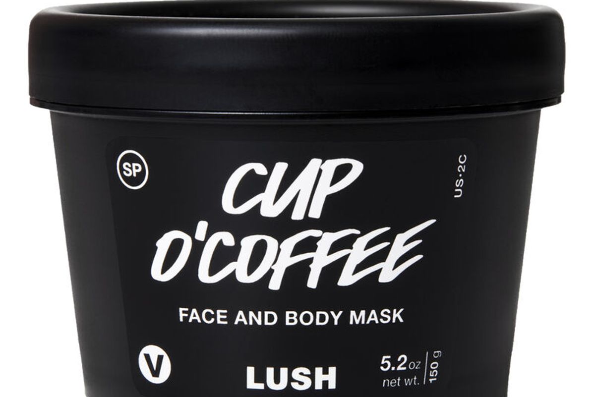 lush cup o coffee face and body scrub