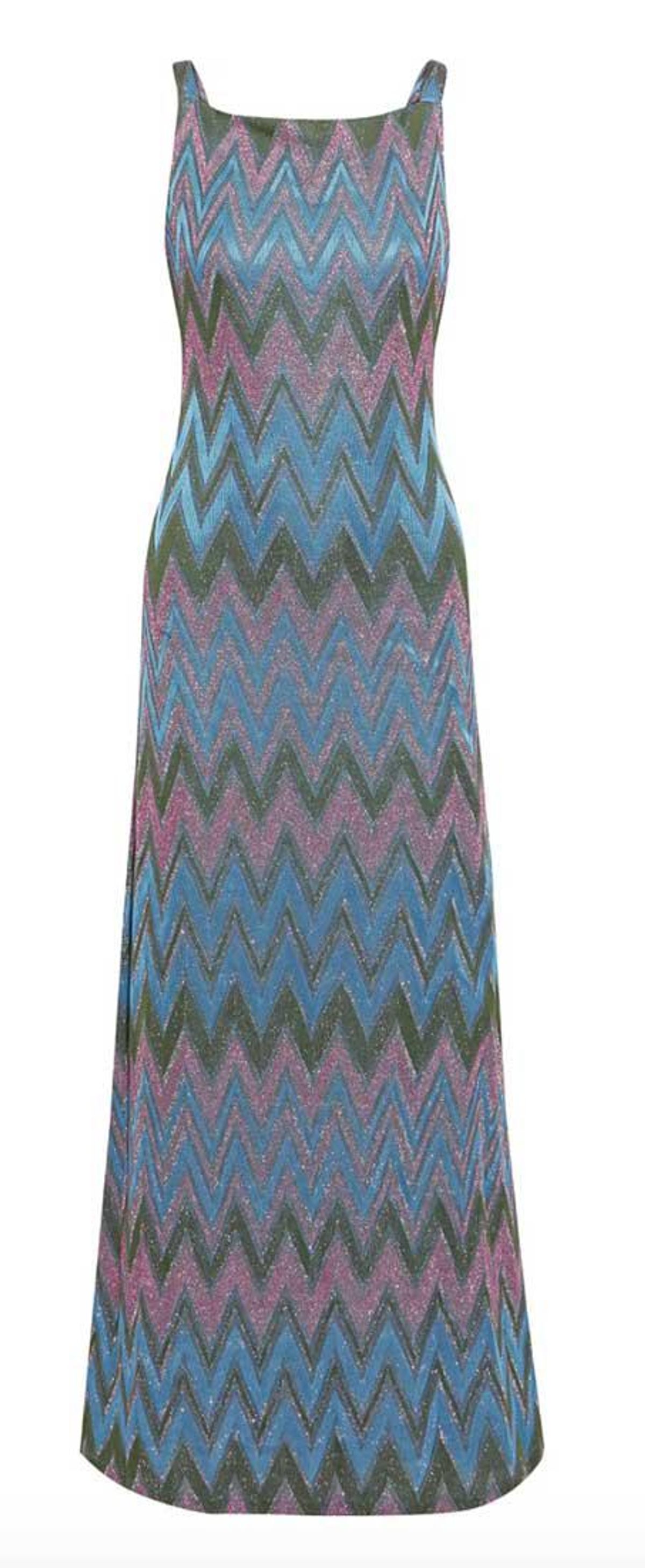 m missoni metallic crochet knit maxi dress