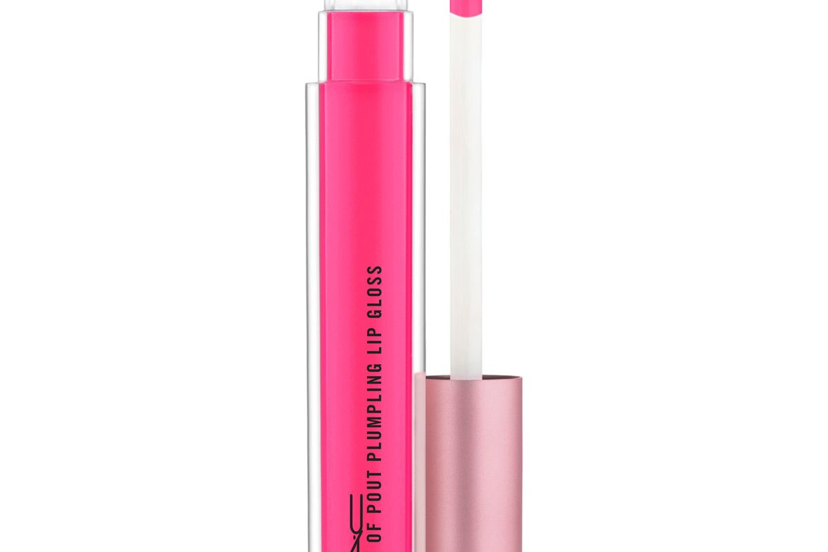 mac cosmetics mac petal power plenty of pout plumping lip gloss