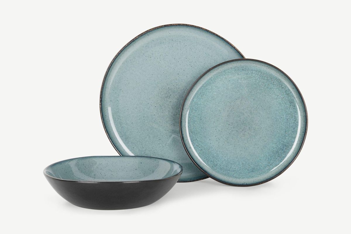 made krisha 12 piece reactive glaze dinner set