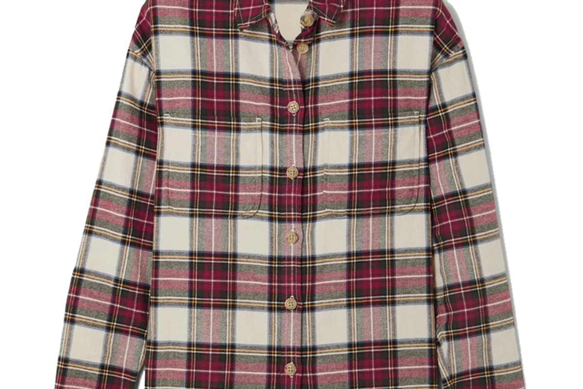 madewell tartan cotton flannel shirt