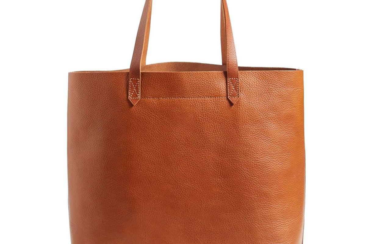 madewell the transport leather tote