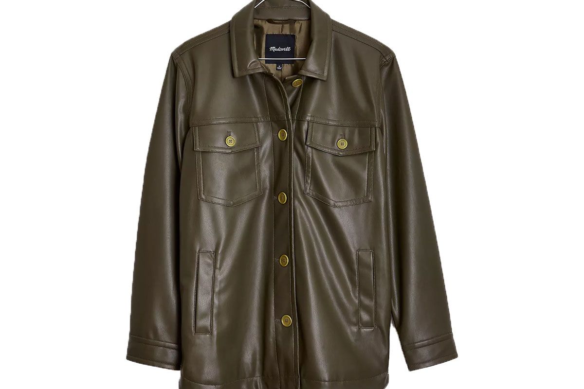 madewell vegan leather chore jacket
