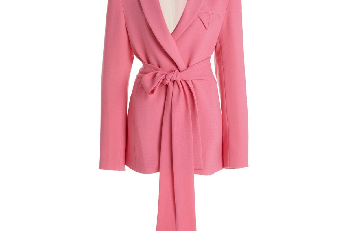 maggie marilyn have the faith belted wool blazer