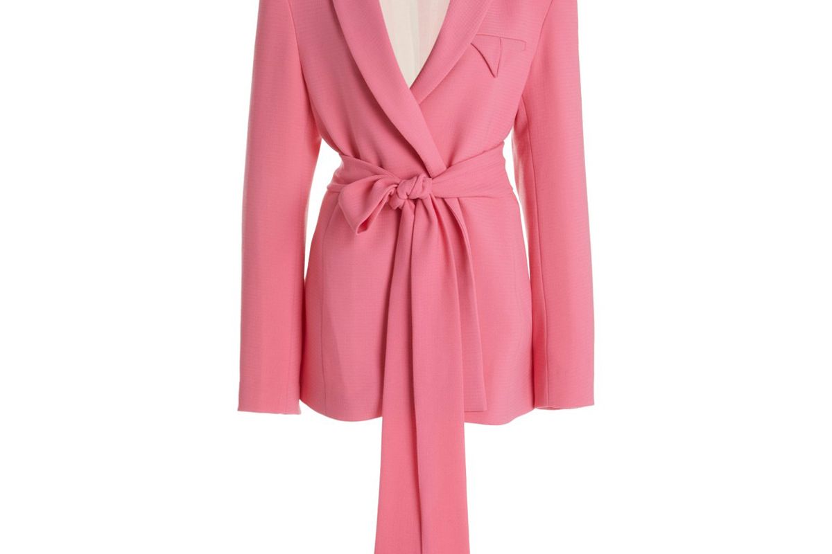 maggie marilyn have the faith belted wool blazer