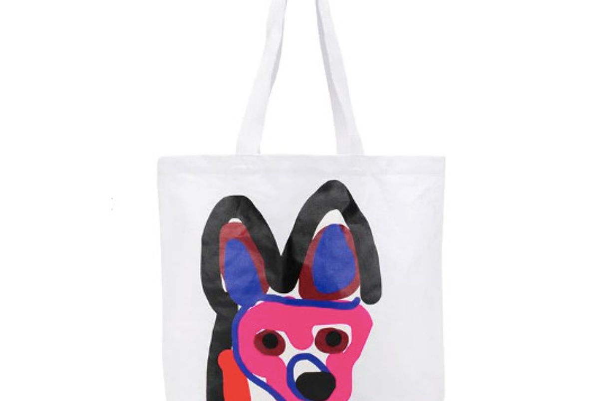 maison kitsune acide fox tote