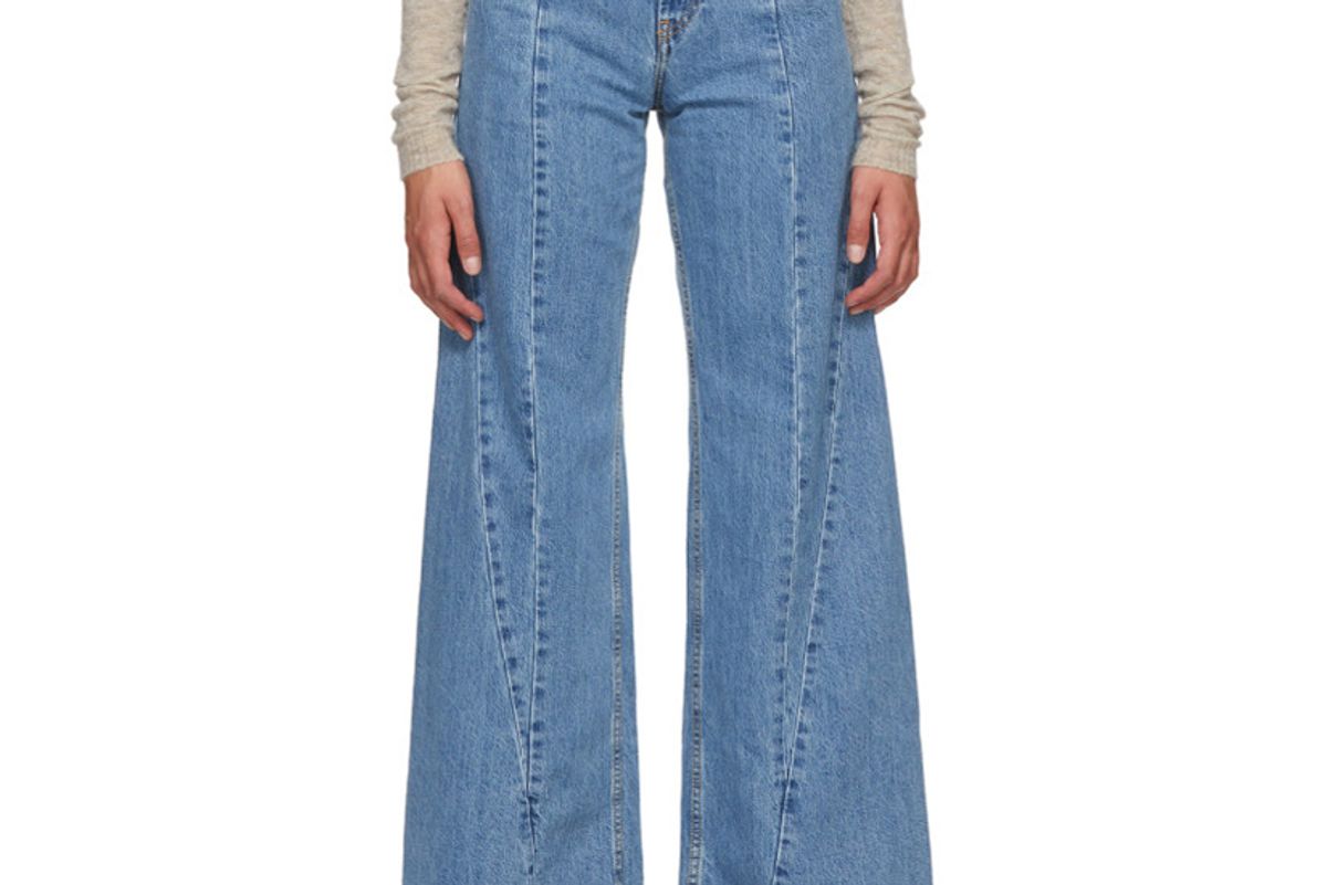 maison margiela oversized high waist jeans