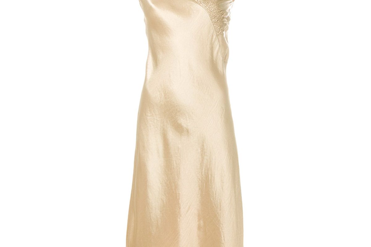 maison margiela textured satin shift dress