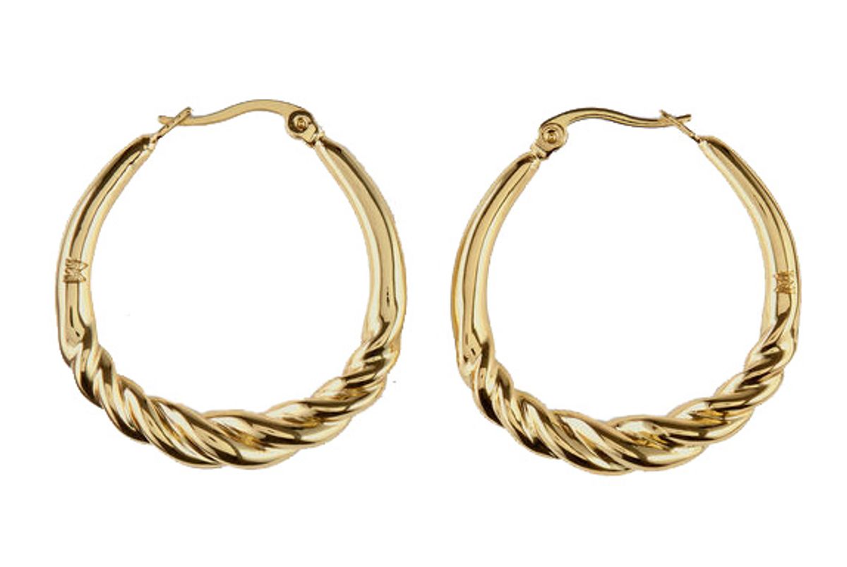 maje twisted hoop earrings