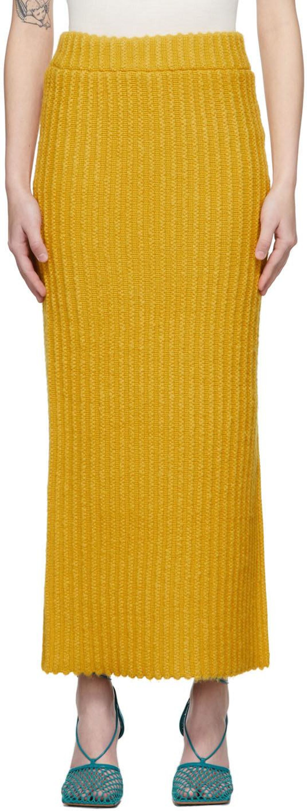 malane birger ribbed kilea skirt