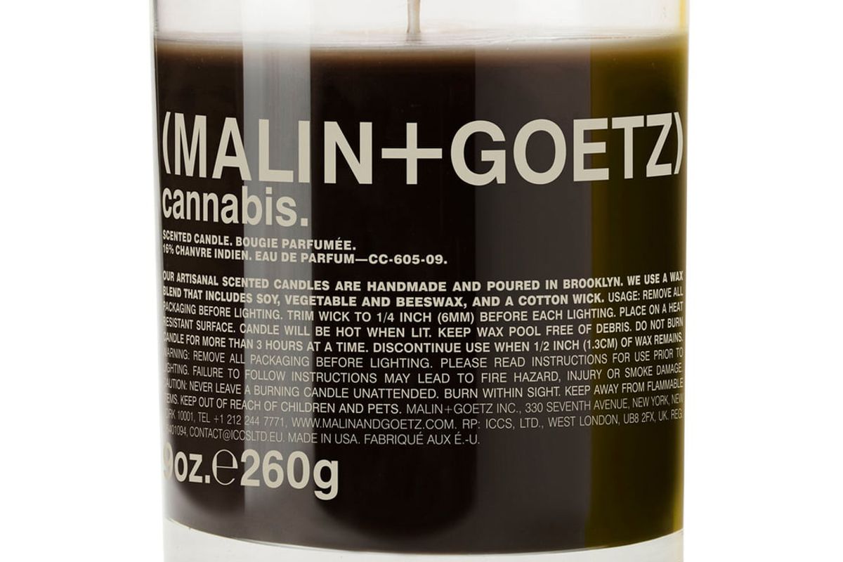 malin and goetz cannabis candle