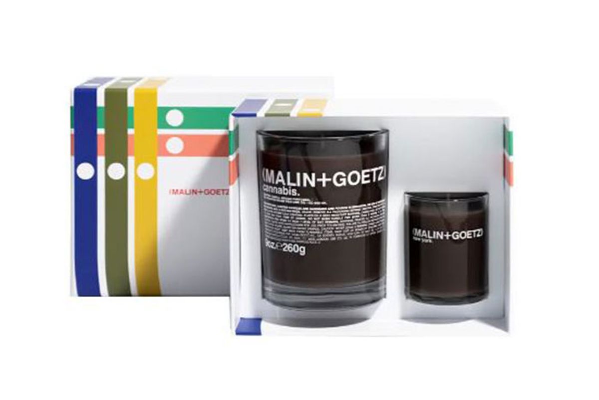 malin goetz get lit cannabis candle set