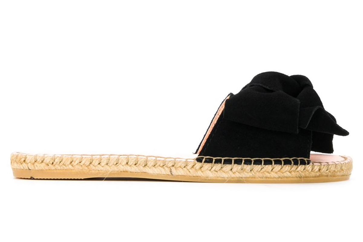 manebi hamptons bow jute sole slides