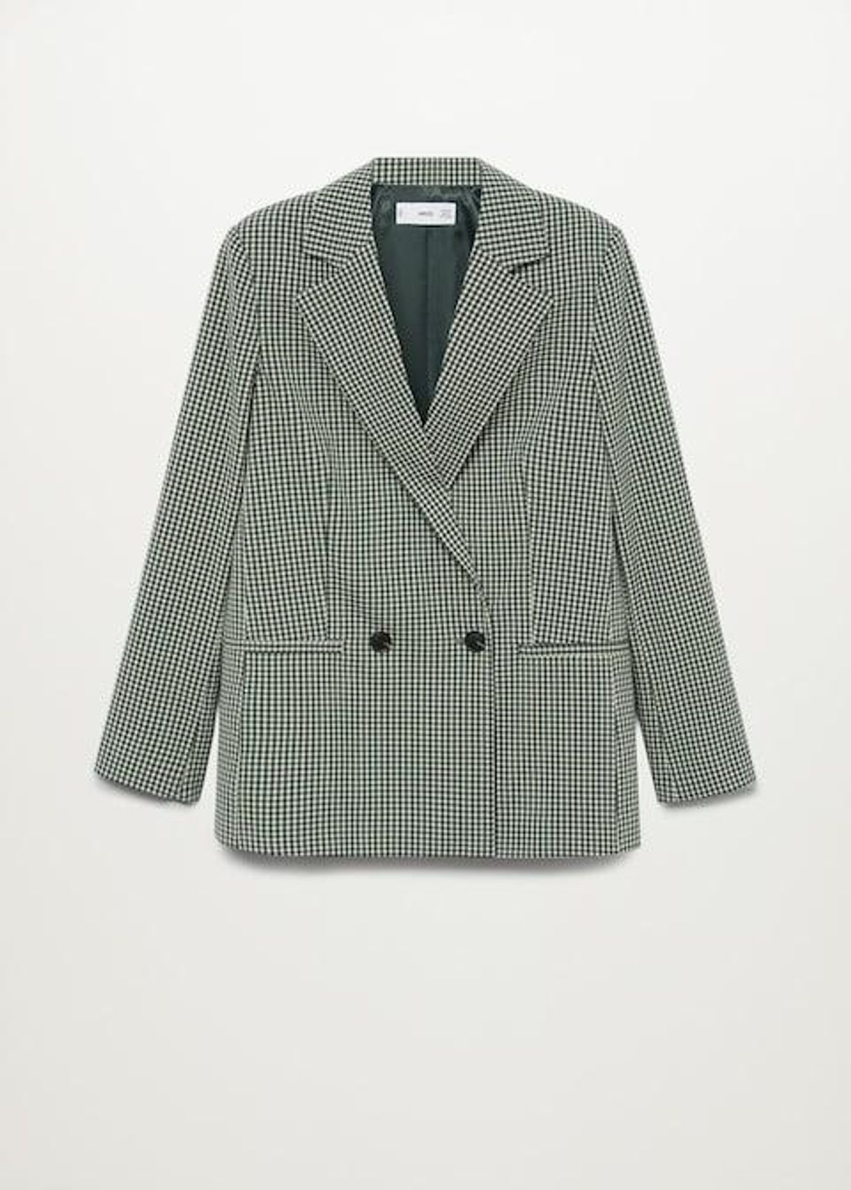 mango gingham blazer