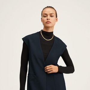 mango oversized vest with pockets