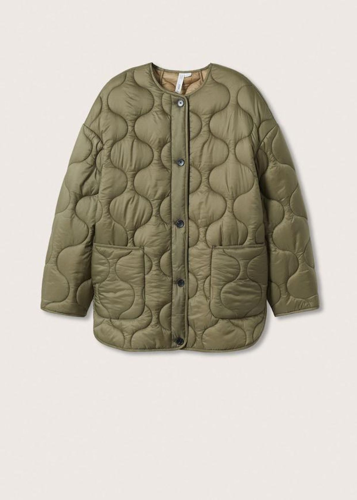 mango satin quilted jacket