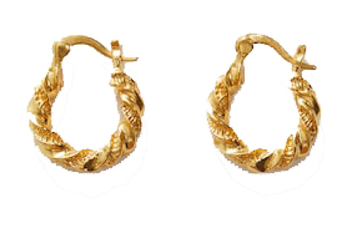 mango textured hoop earrings