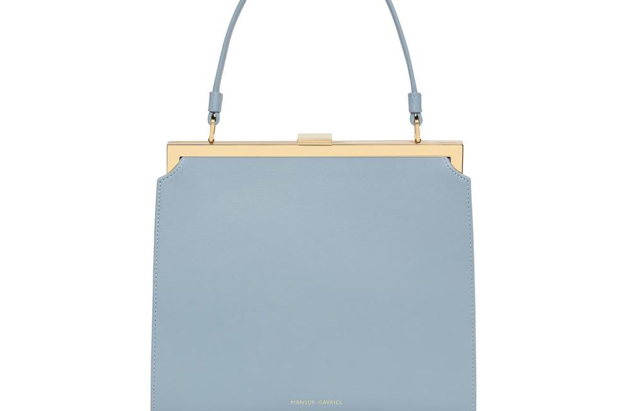 mansur gavriel calf elegant bag grey blue