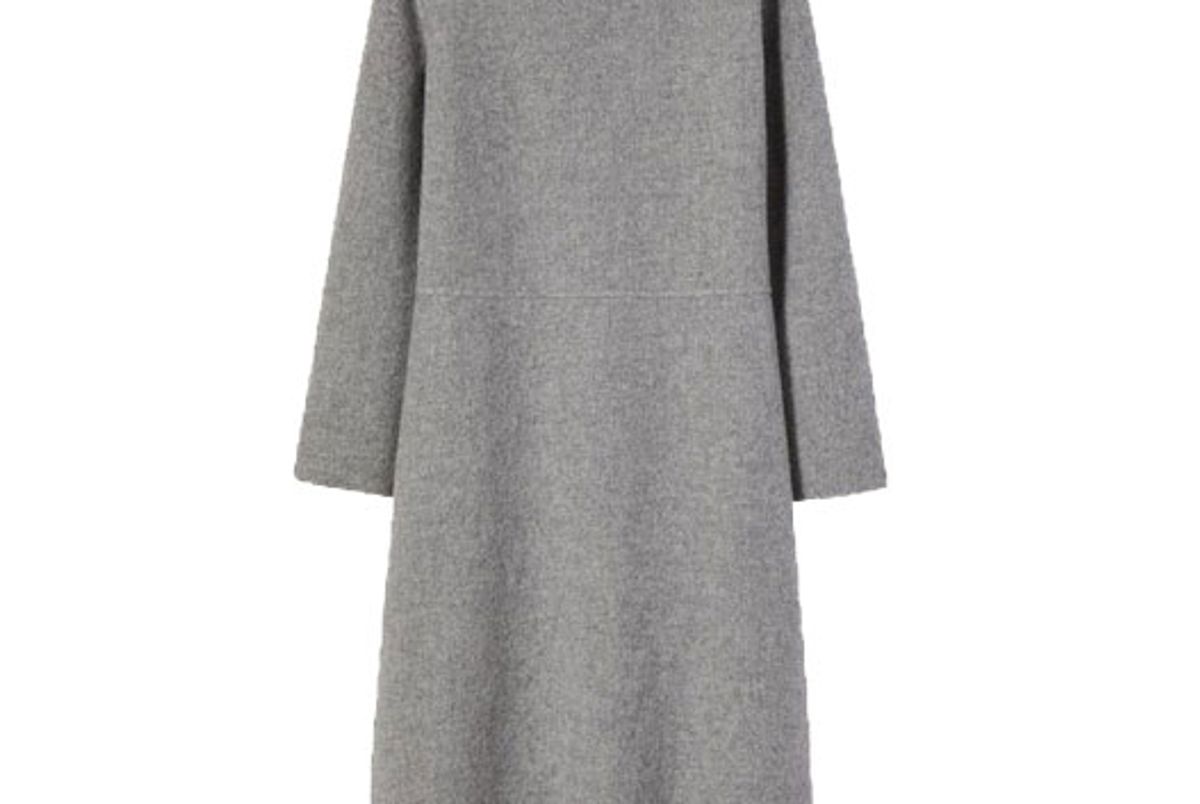 mansur gavriel cashmere long sleeve dress dark grey