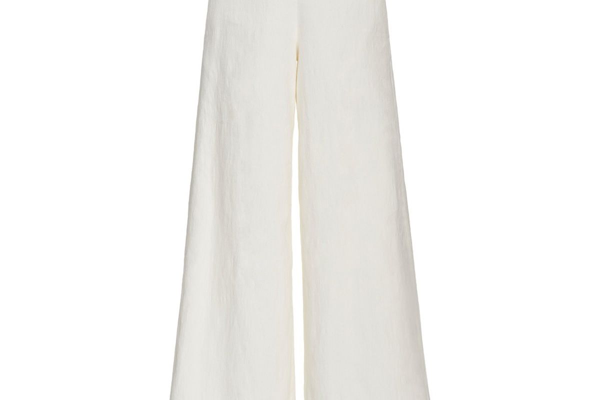 mansur gavriel linen blend wide leg pants