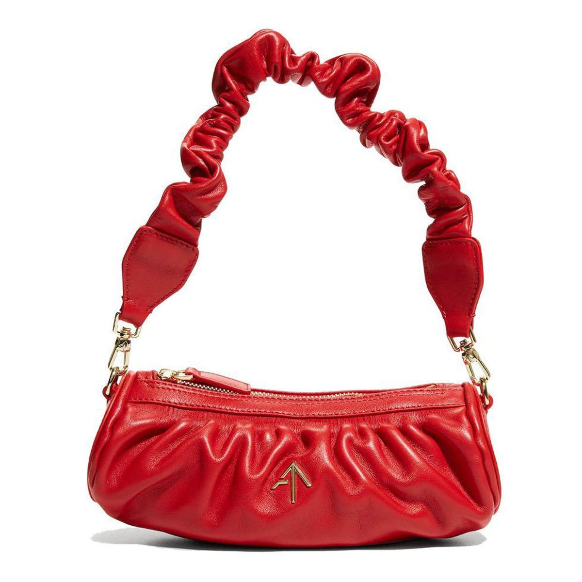 manu atelier ruched mini cylinder shoulder bag