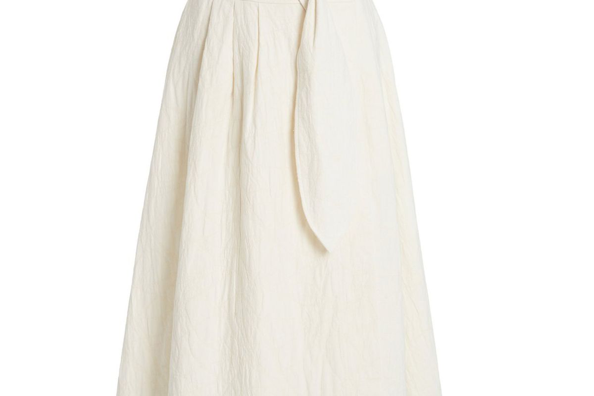 mara hoffman esperanza organic cotton linen midi skirt
