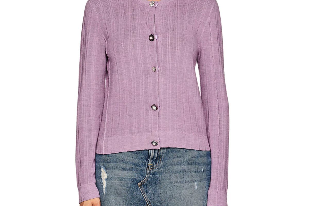 marc jacobs button detail wool silk cardigan