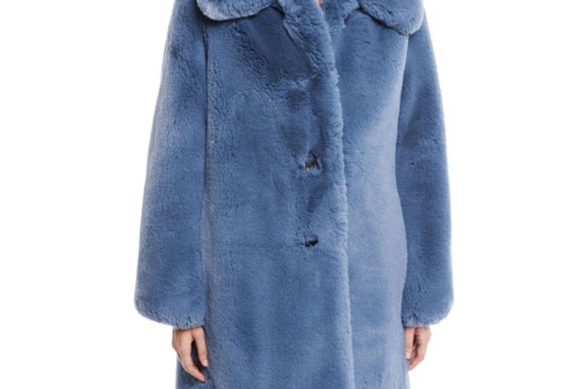 marc jacobs chubby plush coat with collar