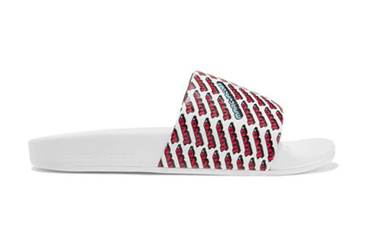 marc jacobs love printed leather slides shop