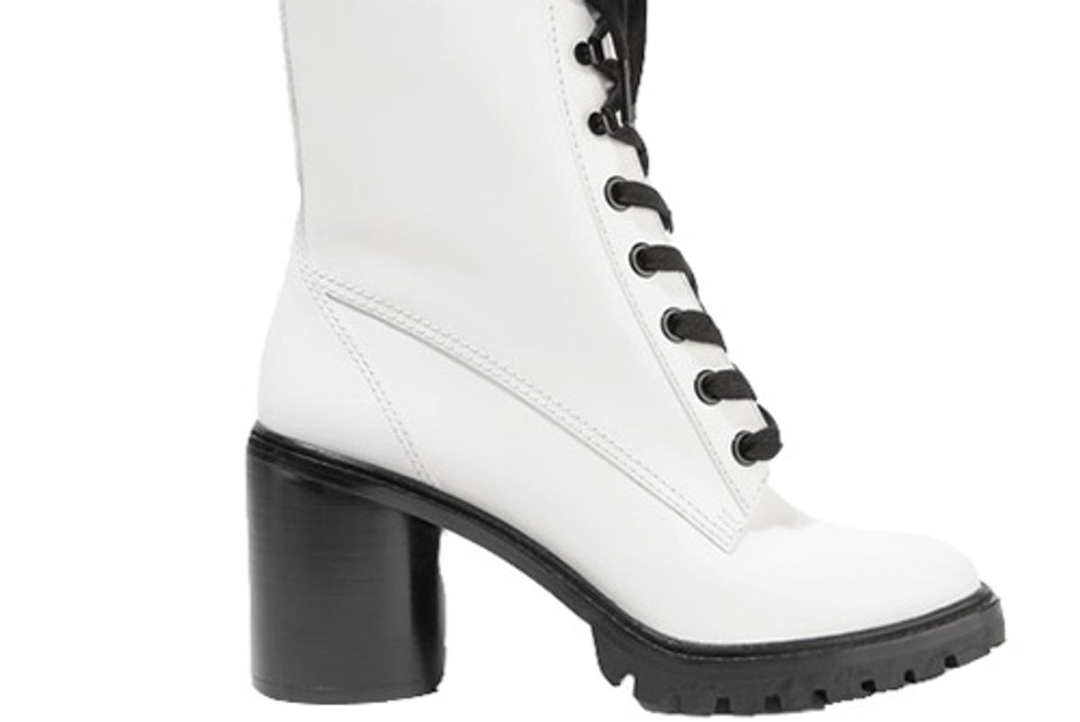 Ryder lace-up polished-leather ankle boots