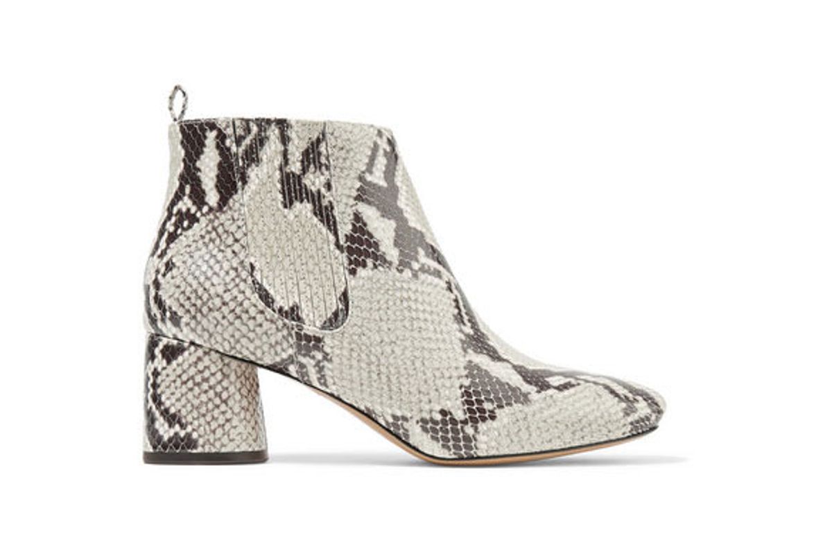 marc jacobs snake effect leather ankle boots