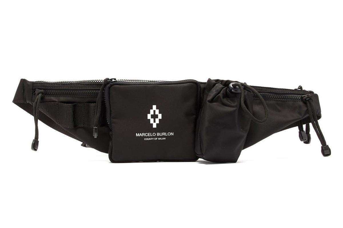 marcelo burlon logo print belt bag