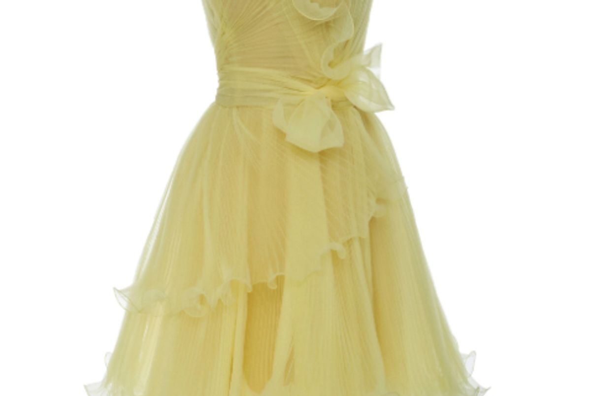 marchesa strapless bustier organza mini dress