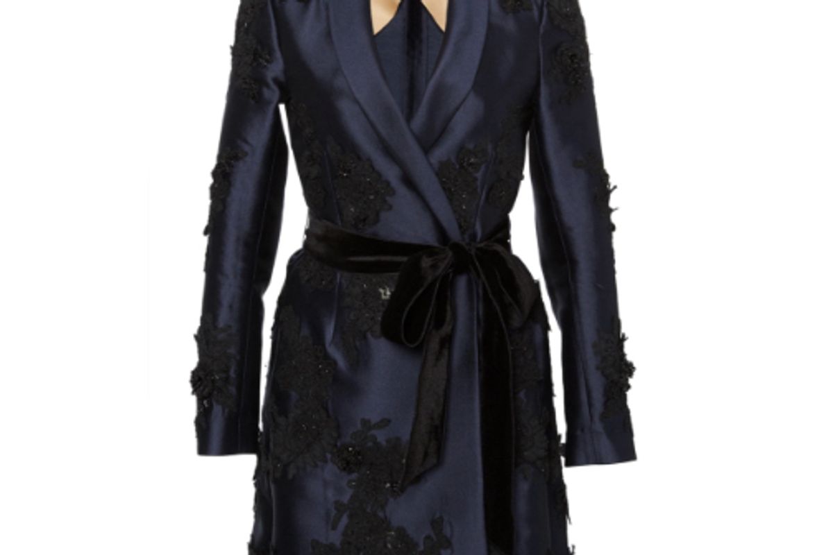 marchesa tailored silk mini dress