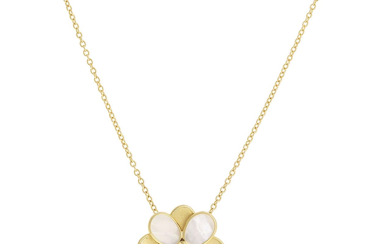 marco bicego petali mother of pearl pendant necklace