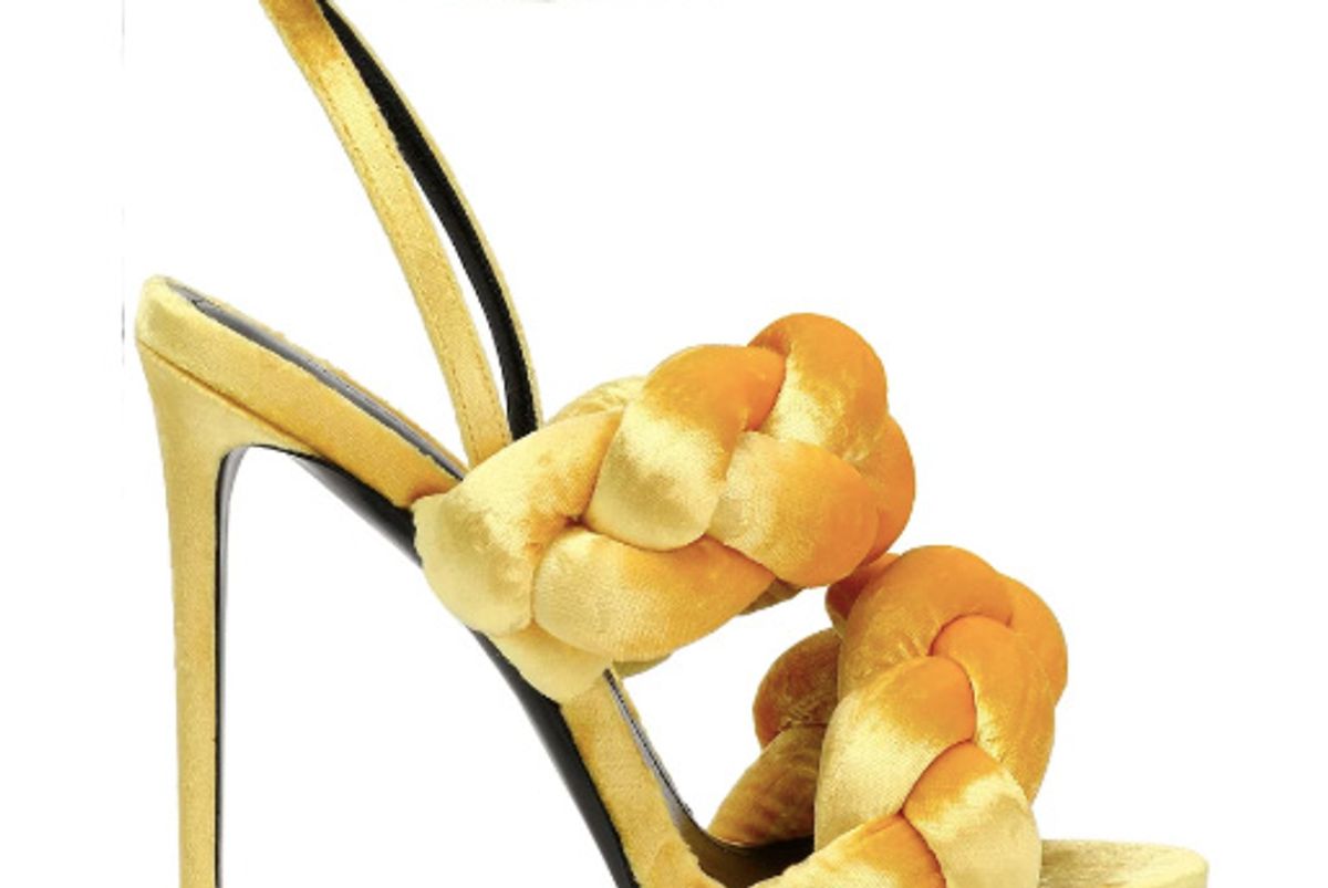marco de vincenzo braided velvet sandals
