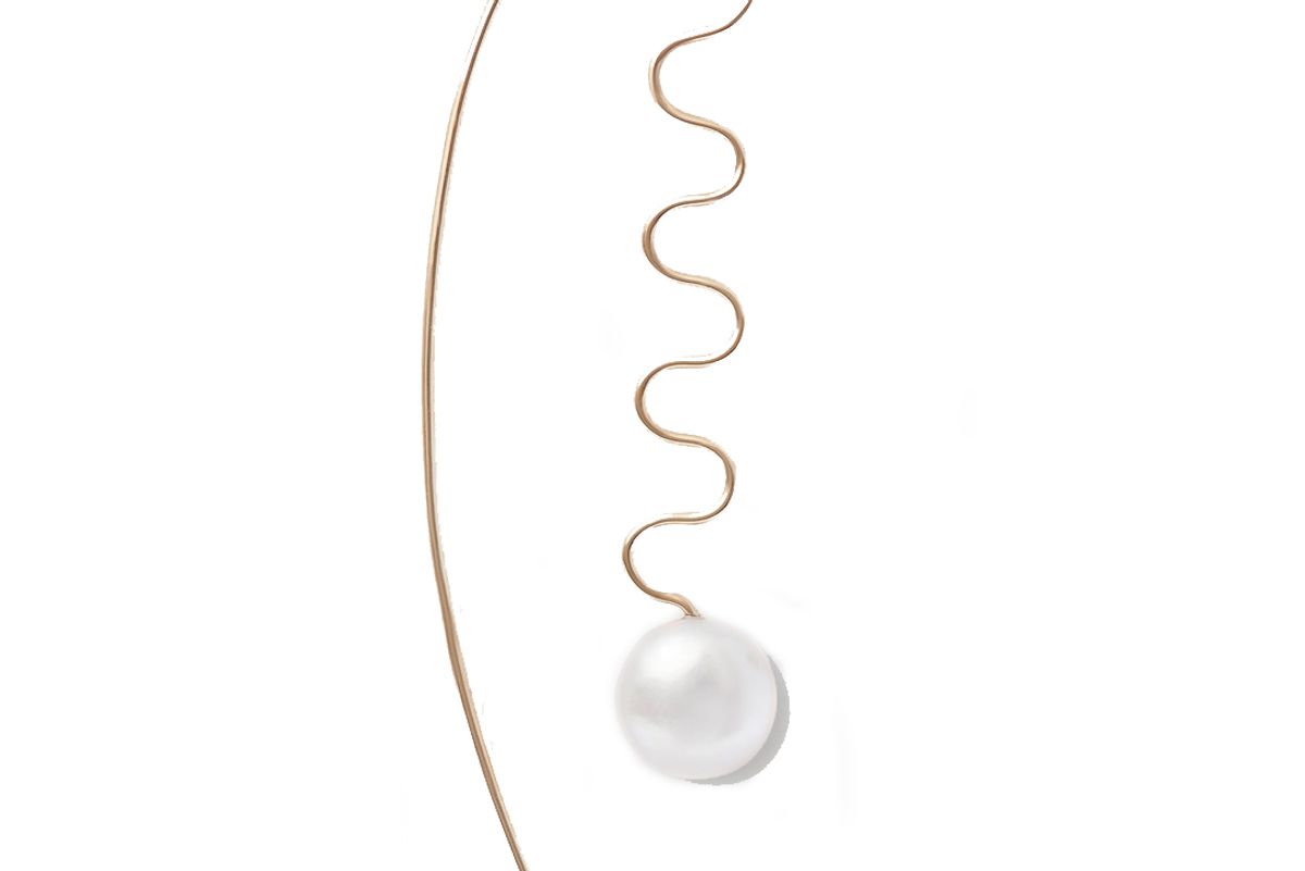 maria black agosto gold pearl earrings
