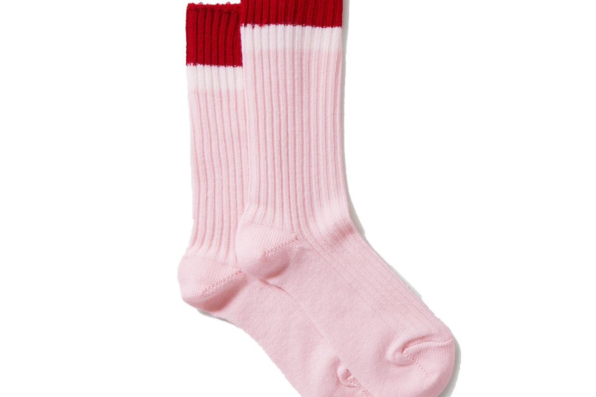 maria la rosa cross fit striped ribbed merino wool blend socks
