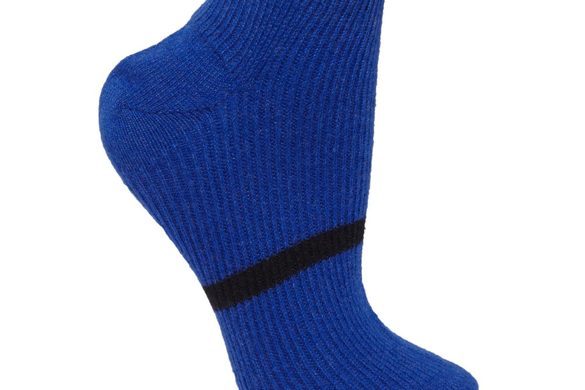 maria la rosa striped ribbed cashmere socks