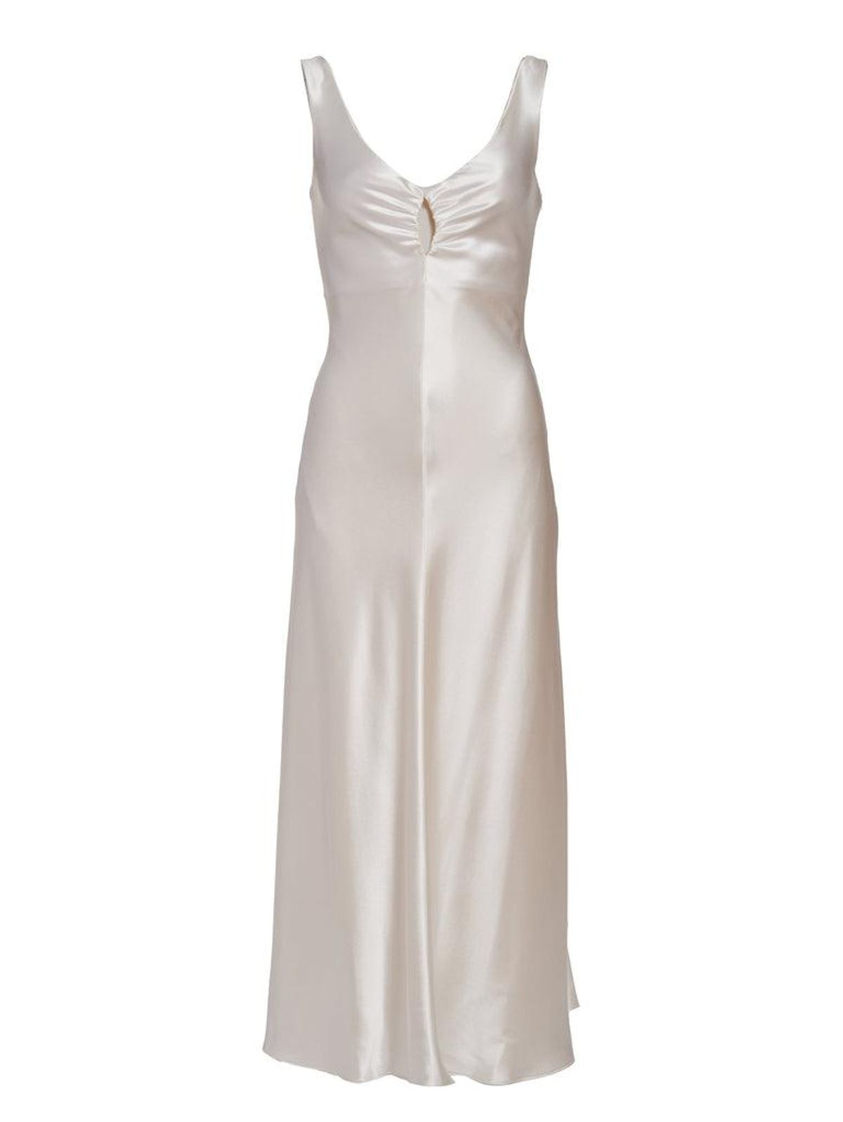markarian white silk midi dress