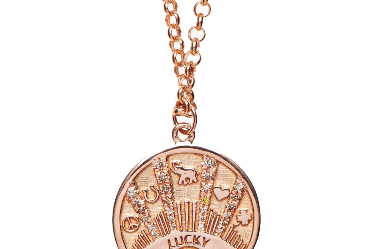 marlo laz talisman coin necklace