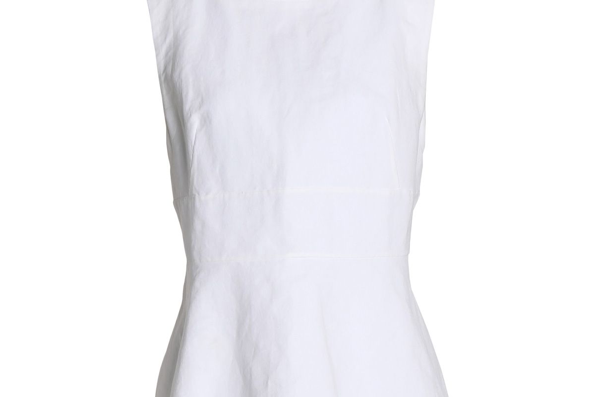 marni crinkled linen blend peplum top