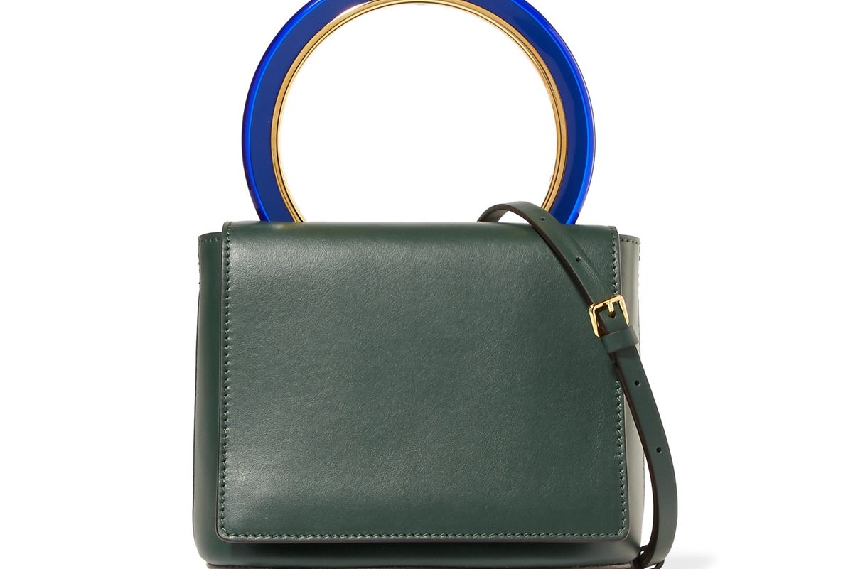 marni pannier leather shoulder bag