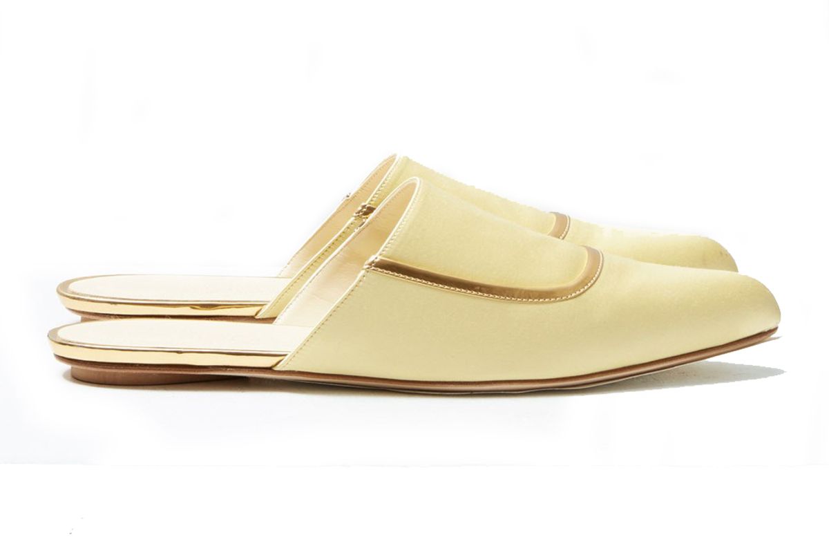 marni satin slip on flats