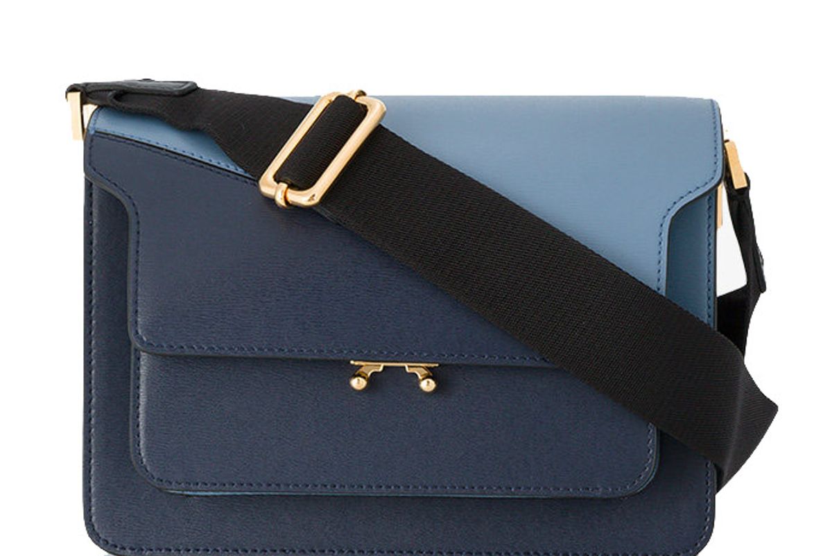 Blue Medium Trunk Shoulder Bag