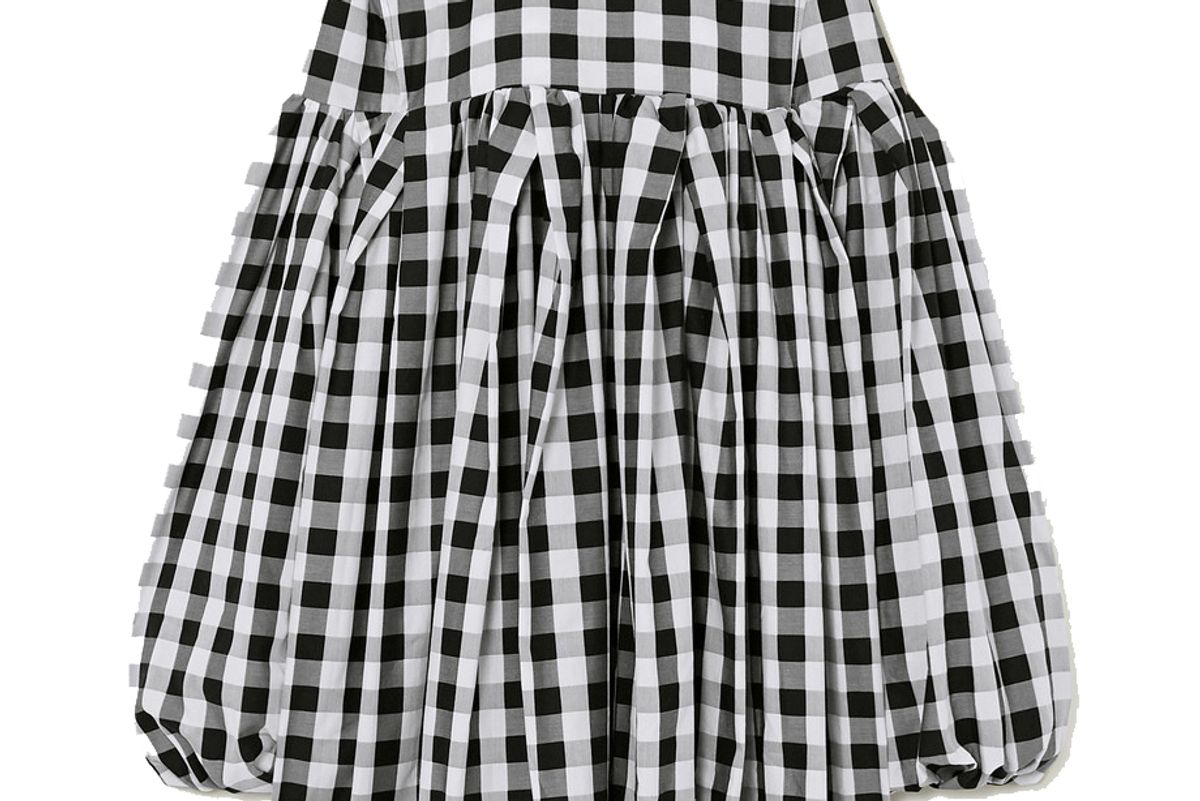 marques'almedia gingham cotton mini dress